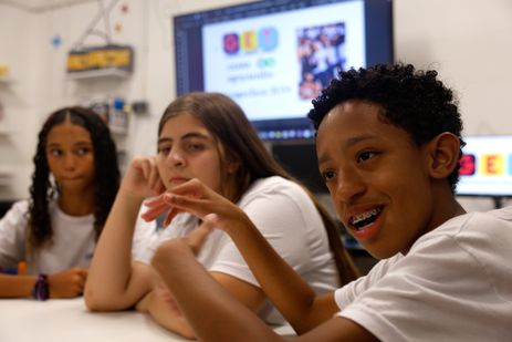 Tânia Rêgo/Agência Brasil Rio de Janeiro (RJ), 20/02/2025 - Kaio Rodrigues Assis, presidente do grêmio estudantil, no GET ( Ginásio Educacional Tecnológico) Ceará, em Inhaúma, zona norte da cidade Foto: Tânia Rêgo/Agência Brasil