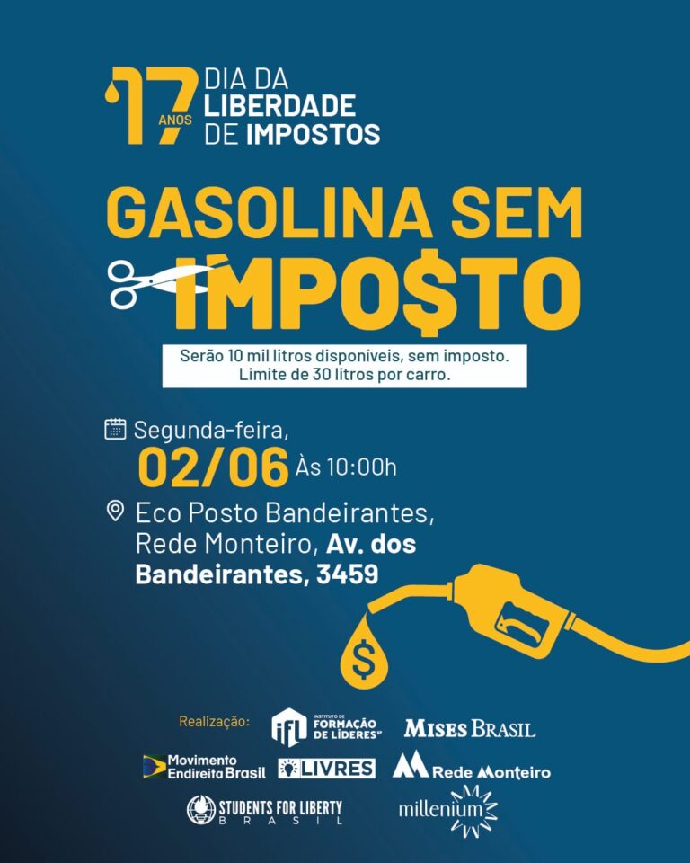 Movimentos de direita realizam o Dia da Liberdade de Imposto