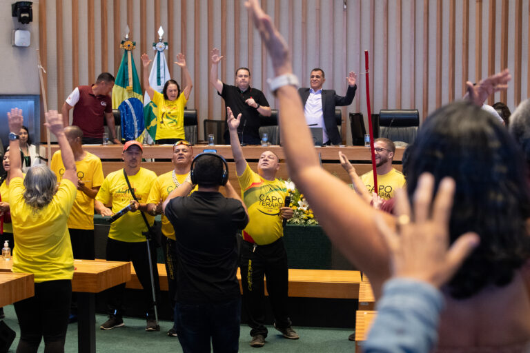 Professores e alunos de capoterapia recebem homenagem na Câmara Legislativa