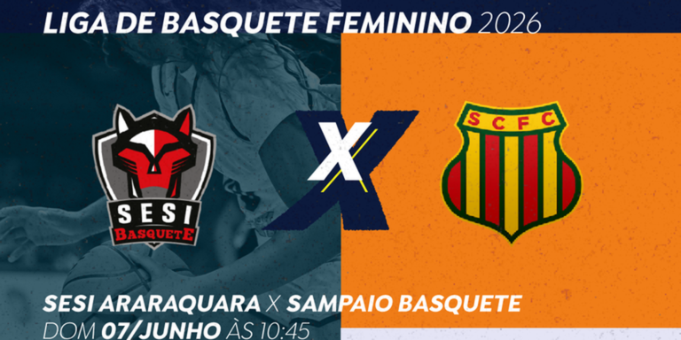 TV Brasil transmite Sesi Araraquara x Sampaio Basquete neste domingo