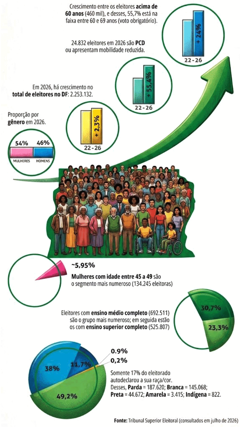 A democracia no DF: Capital Federal tem 2,2 milhões de eleitores